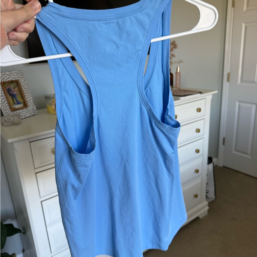 Lululemon Athletica Blue Cut Out Tank Top